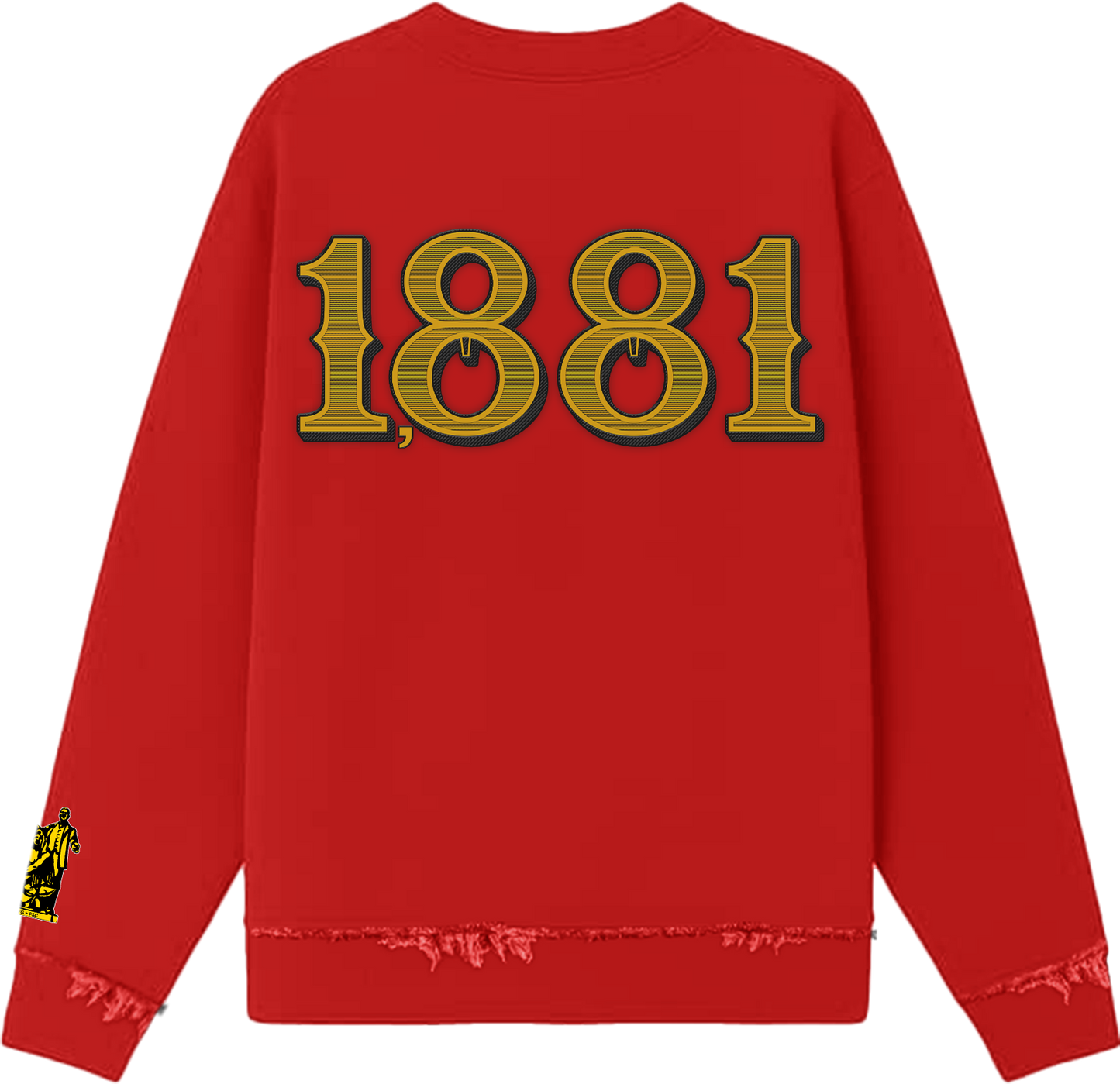 LTFG + PSC Rich In TU,$KE,GEE Legacy Crewneck 10 Million Dollar Fleece - Vermilion/Gold