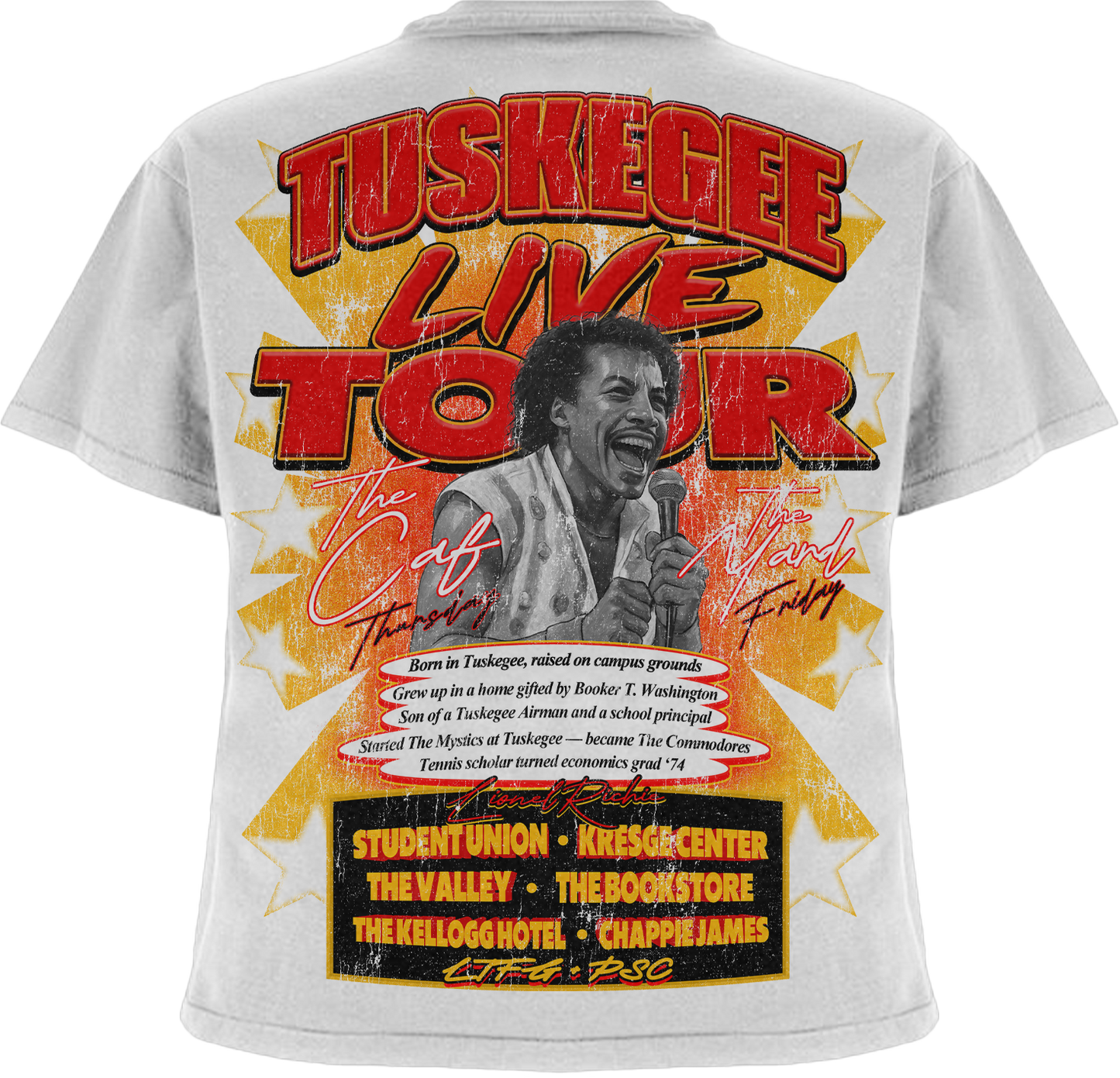 LTFG + PSC Rich In TU,$KE,GEE Legacy T-Shirt (Lionel Richie) - Ivory