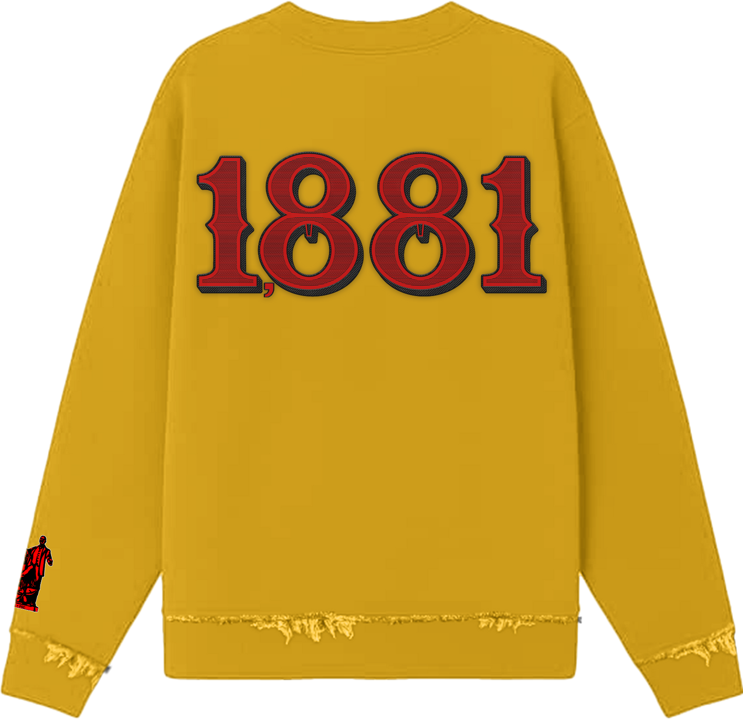 LTFG + PSC Rich In TU,$KE,GEE Legacy Crewneck 10 Million Dollar Fleece - Saffron/Ruby