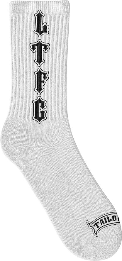 LTFG LOGO SOCKS - WHITE