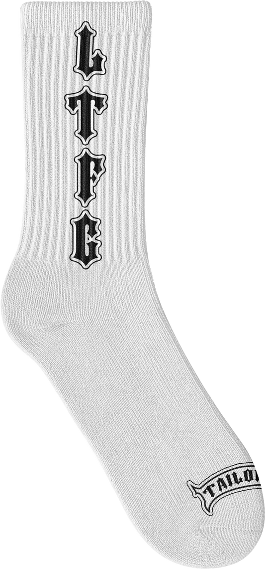 LTFG LOGO SOCKS - WHITE