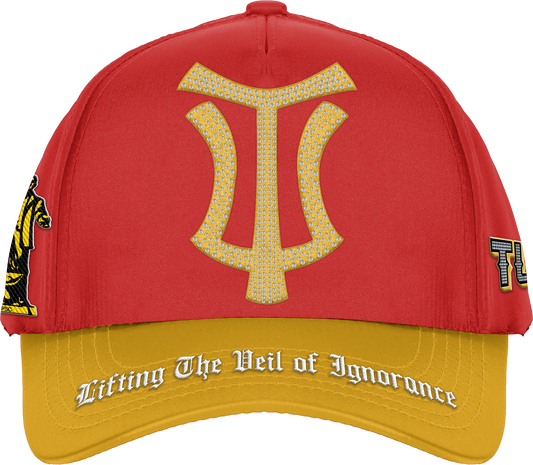 LTFG + PSC Rich in TU,$KE,GEE Legacy Hat (FULL BUST DOWN) - Vermilion/Gold