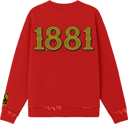 LTFG + PSC Rich In TU,$KE,GEE Legacy Crewneck 10 Million Dollar Fleece - Vermilion/Gold